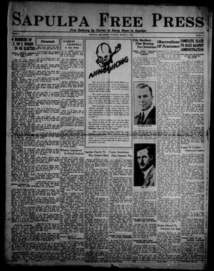 Sapulpa Free Press (Sapulpa, Okla.), Vol. 1, No. 1, Ed. 1 Tuesday, March 1, 1932