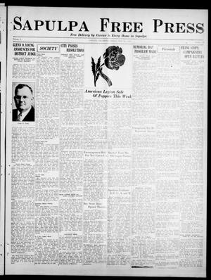 Sapulpa Free Press (Sapulpa, Okla.), Vol. 3, No. 13, Ed. 1 Friday, May 25, 1934