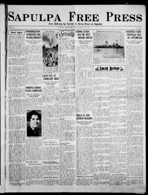 Sapulpa Free Press (Sapulpa, Okla.), Vol. 6, No. 3, Ed. 1 Friday, March 26, 1937