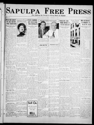 Primary view of object titled 'Sapulpa Free Press (Sapulpa, Okla.), Vol. 3, No. 29, Ed. 1 Friday, September 14, 1934'.