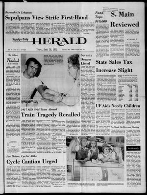 Sapulpa Daily Herald (Sapulpa, Okla.), Vol. 59, No. 13, Ed. 1 Thursday, September 28, 1972