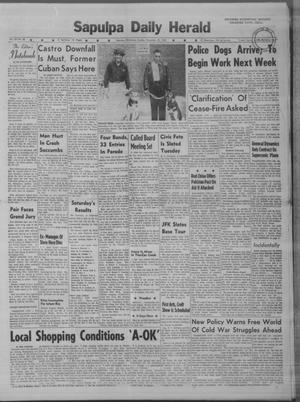 Primary view of object titled 'Sapulpa Daily Herald (Sapulpa, Okla.), Vol. 48, No. 62, Ed. 1 Sunday, November 25, 1962'.
