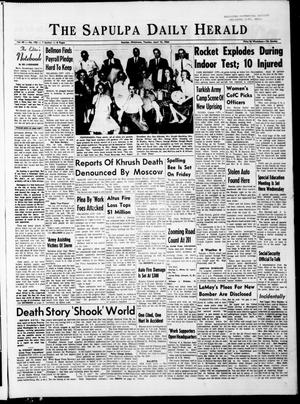 Primary view of object titled 'The Sapulpa Daily Herald (Sapulpa, Okla.), Vol. 49, No. 193, Ed. 1 Tuesday, April 14, 1964'.