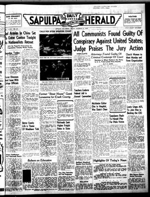 Primary view of object titled 'Sapulpa Daily Herald (Sapulpa, Okla.), Vol. 36, No. 37, Ed. 1 Friday, October 14, 1949'.