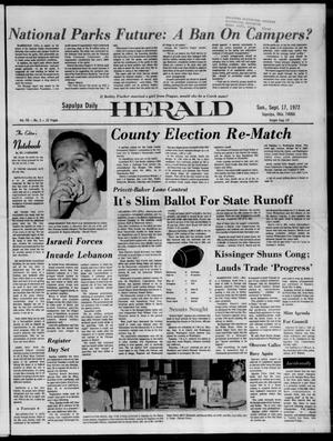Sapulpa Daily Herald (Sapulpa, Okla.), Vol. 59, No. 3, Ed. 1 Sunday, September 17, 1972