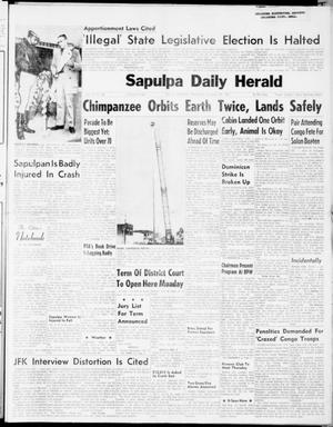 Sapulpa Daily Herald (Sapulpa, Okla.), Vol. 47, No. 68, Ed. 1 Wednesday, November 29, 1961