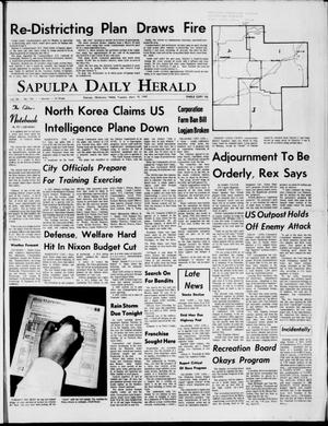 Sapulpa Daily Herald (Sapulpa, Okla.), Vol. 54, No. 194, Ed. 1 Tuesday, April 15, 1969