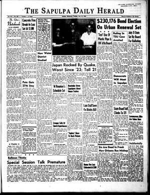 Primary view of object titled 'The Sapulpa Daily Herald (Sapulpa, Okla.), Vol. 49, No. 247, Ed. 1 Tuesday, June 16, 1964'.