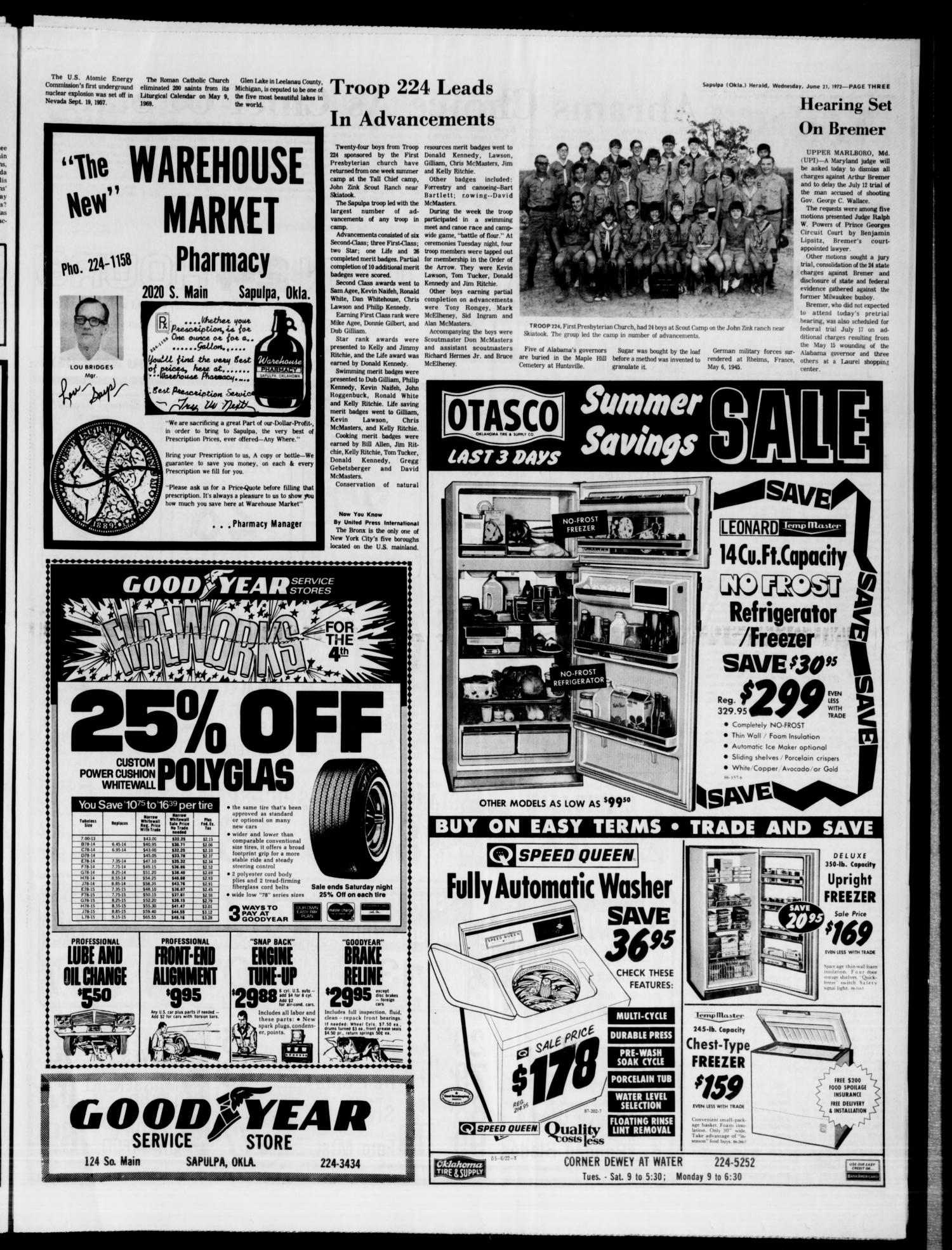 Sapulpa Daily Herald (Sapulpa, Okla.), Vol. 58, No. 253, Ed. 1 Wednesday, June 21, 1972
                                                
                                                    [Sequence #]: 3 of 18
                                                