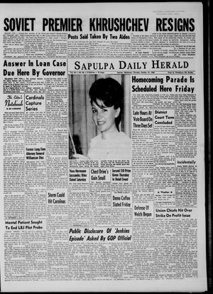 The Sapulpa Daily Herald (Sapulpa, Okla.), Vol. 50, No. 38, Ed. 1 Thursday, October 15, 1964