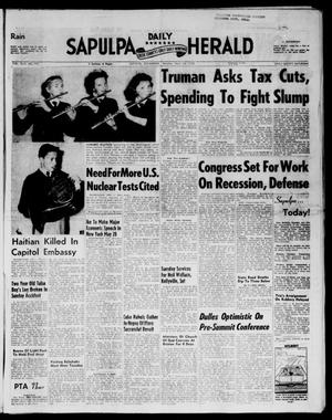Sapulpa Daily Herald (Sapulpa, Okla.), Vol. 43, No. 190, Ed. 1 Monday, April 14, 1958