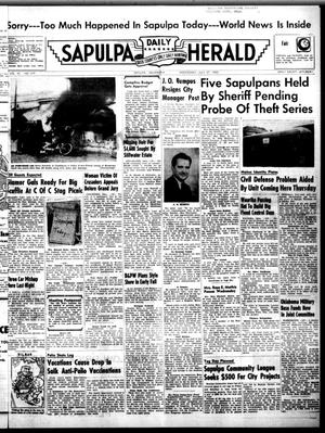 Primary view of object titled 'Sapulpa Daily Herald (Sapulpa, Okla.), Vol. 40, No. 279, Ed. 1 Wednesday, July 27, 1955'.