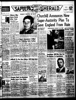 Sapulpa Daily Herald (Sapulpa, Okla.), Vol. 37, No. 125, Ed. 1 Tuesday, January 29, 1952