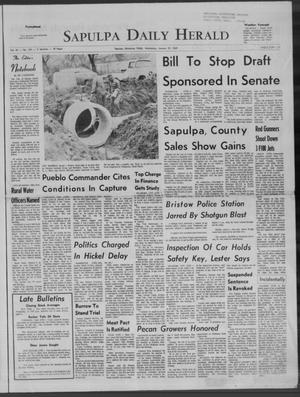Primary view of object titled 'Sapulpa Daily Herald (Sapulpa, Okla.), Vol. 54, No. 123, Ed. 1 Wednesday, January 22, 1969'.