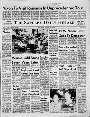 Primary view of object titled 'The Sapulpa Daily Herald (Sapulpa, Okla.), Vol. 54, No. 258, Ed. 1 Sunday, June 29, 1969'.