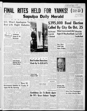 Sapulpa Daily Herald (Sapulpa, Okla.), Vol. 46, No. 26, Ed. 1 Thursday, October 13, 1960