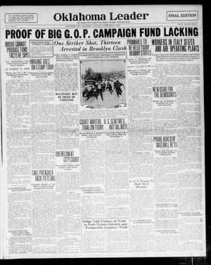Primary view of object titled 'Oklahoma Leader (Oklahoma City, Okla.), Vol. 1, No. 20, Ed. 1 Tuesday, September 7, 1920'.