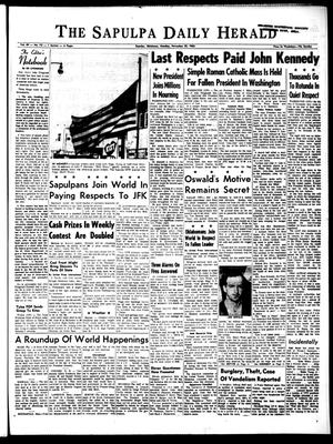 The Sapulpa Daily Herald (Sapulpa, Okla.), Vol. 49, No. 72, Ed. 1 Monday, November 25, 1963