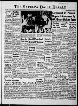Primary view of object titled 'The Sapulpa Daily Herald (Sapulpa, Okla.), Vol. 49, No. 114, Ed. 1 Monday, January 13, 1964'.