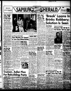 Sapulpa Daily Herald (Sapulpa, Okla.), Vol. 38, No. 79, Ed. 1 Wednesday, December 3, 1952