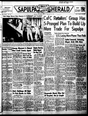 Primary view of object titled 'Sapulpa Daily Herald (Sapulpa, Okla.), Vol. 37, No. 142, Ed. 1 Monday, February 18, 1952'.