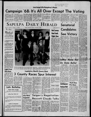 Sapulpa Daily Herald (Sapulpa, Okla.), Vol. 54, No. 56, Ed. 1 Monday, November 4, 1968