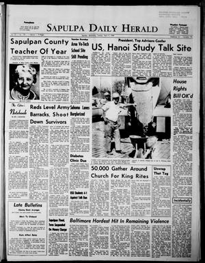 Sapulpa Daily Herald (Sapulpa, Okla.), Vol. 53, No. 178, Ed. 1 Tuesday, April 9, 1968