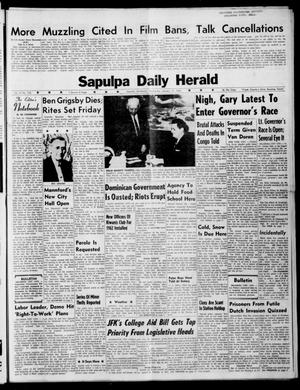 Sapulpa Daily Herald (Sapulpa, Okla.), Vol. 47, No. 108, Ed. 1 Wednesday, January 17, 1962