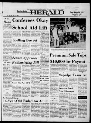 Sapulpa Daily Herald (Sapulpa, Okla.), Vol. 58, No. 180, Ed. 1 Tuesday, March 28, 1972