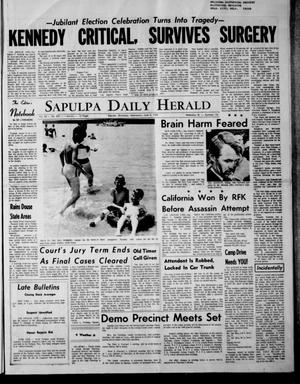 Primary view of object titled 'Sapulpa Daily Herald (Sapulpa, Okla.), Vol. 53, No. 227, Ed. 1 Wednesday, June 5, 1968'.