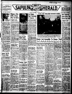 Primary view of object titled 'Sapulpa Daily Herald (Sapulpa, Okla.), Vol. 35, No. 233, Ed. 1 Thursday, June 2, 1949'.