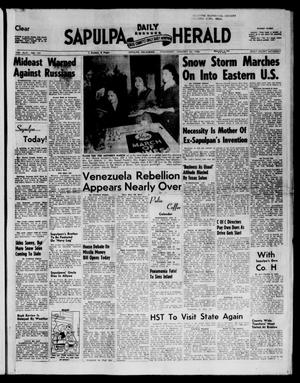 Sapulpa Daily Herald (Sapulpa, Okla.), Vol. 43, No. 120, Ed. 1 Wednesday, January 22, 1958