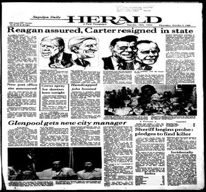Sapulpa Daily Herald (Sapulpa, Okla.), Vol. 67, No. 23, Ed. 1 Thursday, October 9, 1980