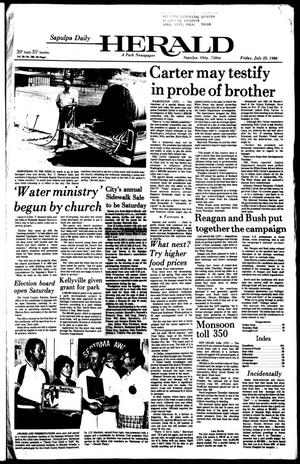Sapulpa Daily Herald (Sapulpa, Okla.), Vol. 66, No. 268, Ed. 1 Friday, July 25, 1980