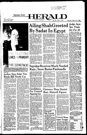 Primary view of object titled 'Sapulpa Daily Herald (Sapulpa, Okla.), Vol. 66, No. 163, Ed. 1 Monday, March 24, 1980'.