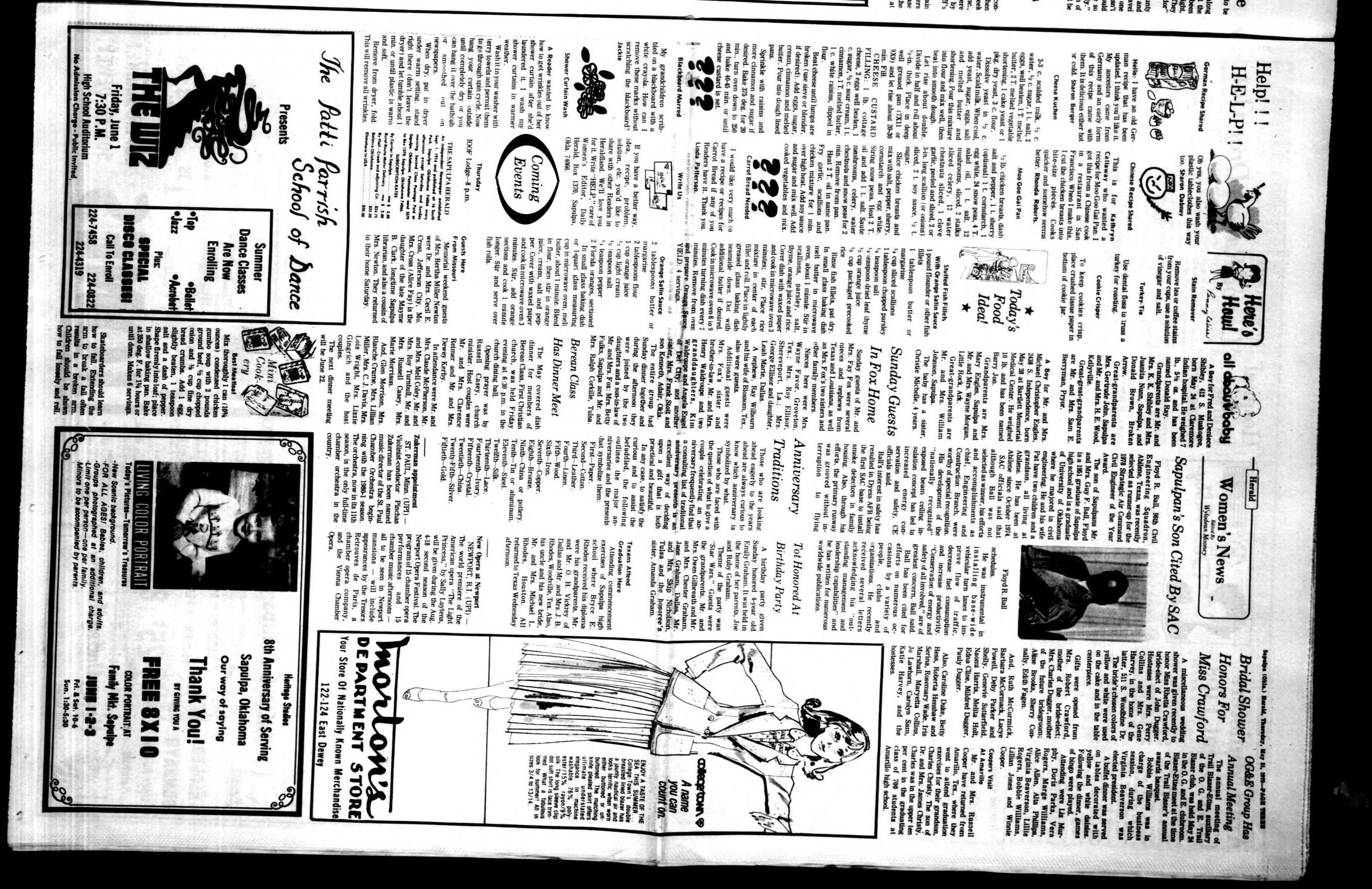 Sapulpa Daily Herald (Sapulpa, Okla.), Vol. 65, No. 221, Ed. 1 Thursday, May 31, 1979
                                                
                                                    [Sequence #]: 3 of 16
                                                