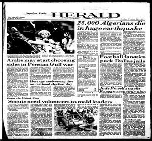 Primary view of object titled 'Sapulpa Daily Herald (Sapulpa, Okla.), Vol. 67, No. 25, Ed. 1 Sunday, October 12, 1980'.