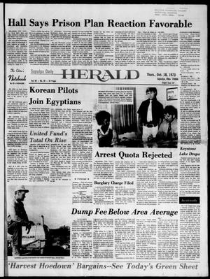 Sapulpa Daily Herald (Sapulpa, Okla.), Vol. 60, No. 30, Ed. 1 Thursday, October 18, 1973