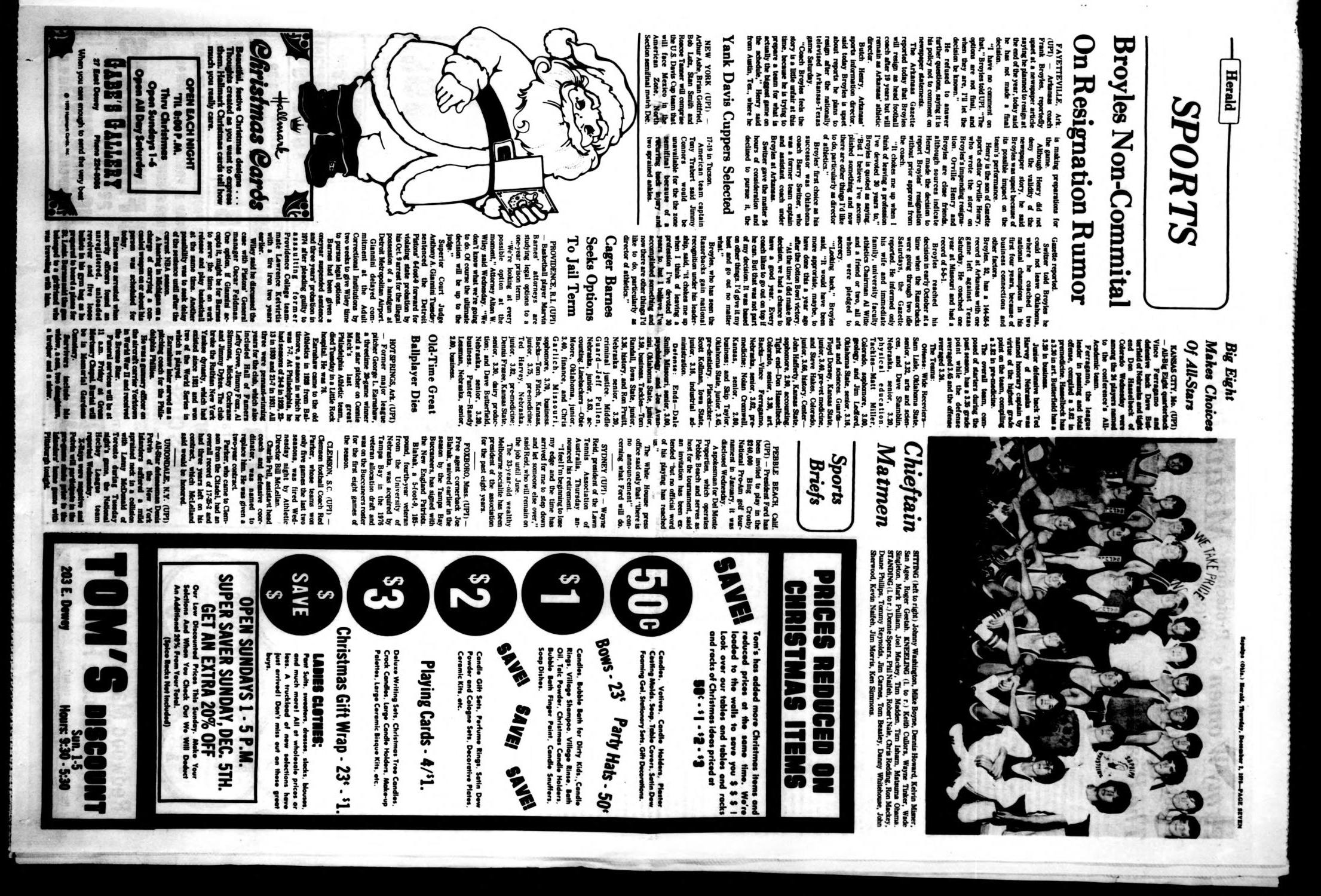 Sapulpa Daily Herald (Sapulpa, Okla.), Vol. 63, No. 68, Ed. 1 Thursday, December 2, 1976
                                                
                                                    [Sequence #]: 7 of 18
                                                
