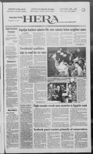 Sapulpa Daily Herald (Sapulpa, Okla.), Vol. 84, No. 50, Ed. 1 Thursday, November 11, 1999