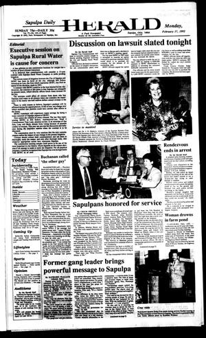 Sapulpa Daily Herald (Sapulpa, Okla.), Vol. 78, No. 133, Ed. 1 Monday, February 17, 1992