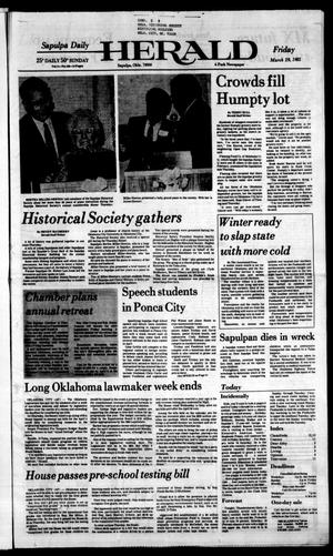 Sapulpa Daily Herald (Sapulpa, Okla.), Vol. 71, No. 168, Ed. 1 Friday, March 29, 1985