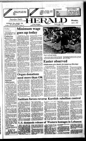 Sapulpa Daily Herald (Sapulpa, Okla.), Vol. 77, No. 170, Ed. 1 Monday, April 1, 1991