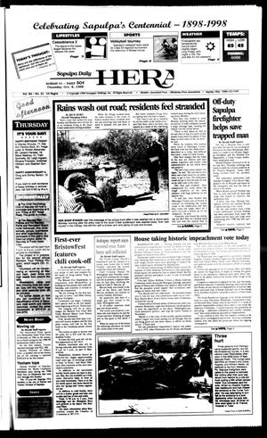 Sapulpa Daily Herald (Sapulpa, Okla.), Vol. 84, No. 21, Ed. 1 Thursday, October 8, 1998