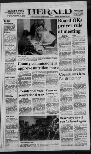 Sapulpa Daily Herald (Sapulpa, Okla.), Vol. 79, No. 44, Ed. 1 Tuesday, November 3, 1992