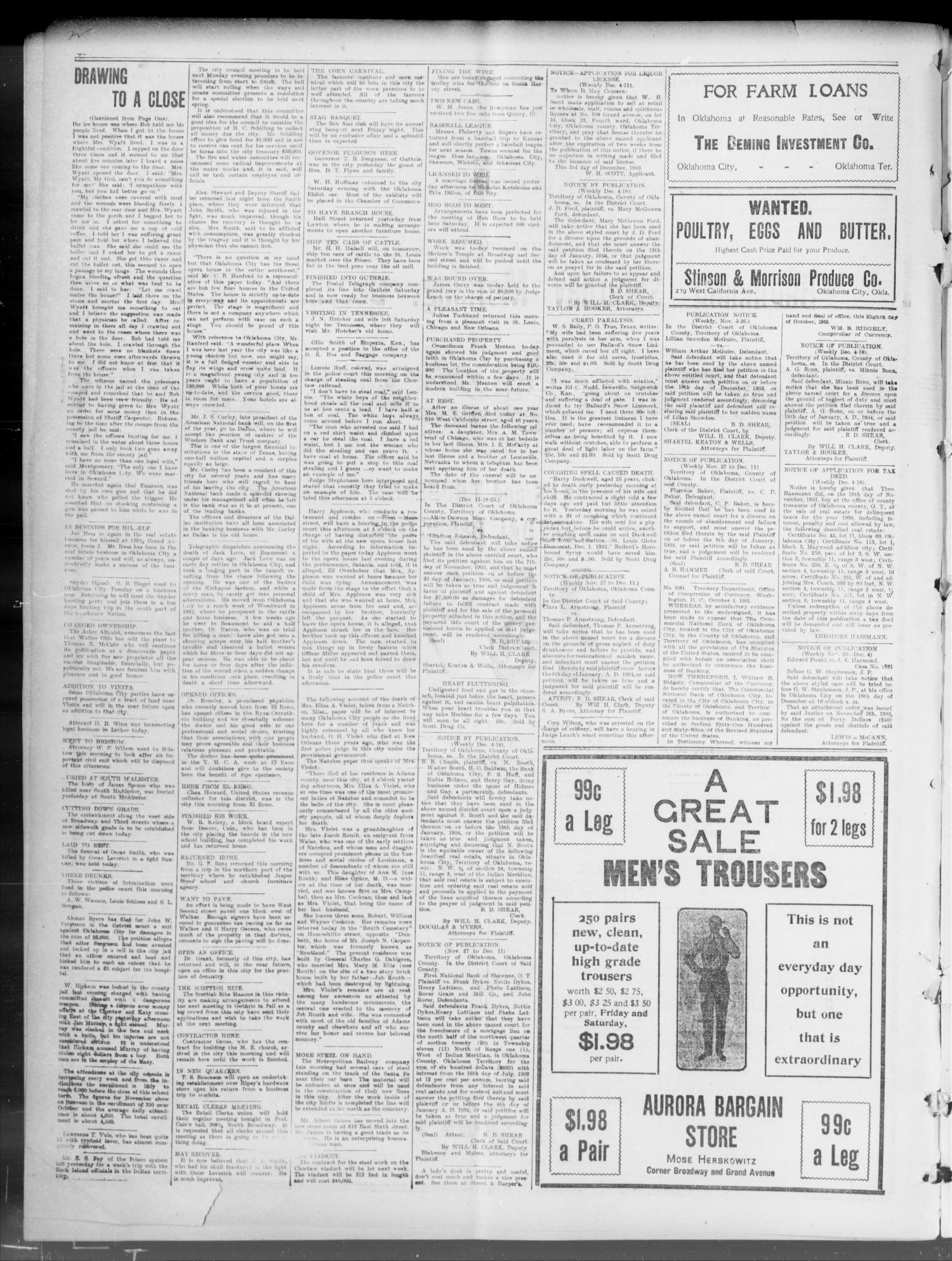 The Weekly Times-Journal. (Oklahoma City, Okla.), Vol. 15, No. 34, Ed. 1 Friday, December 11, 1903
                                                
                                                    [Sequence #]: 2 of 8
                                                