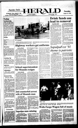 Sapulpa Daily Herald (Sapulpa, Okla.), Vol. 77, No. 285, Ed. 1 Tuesday, August 13, 1991