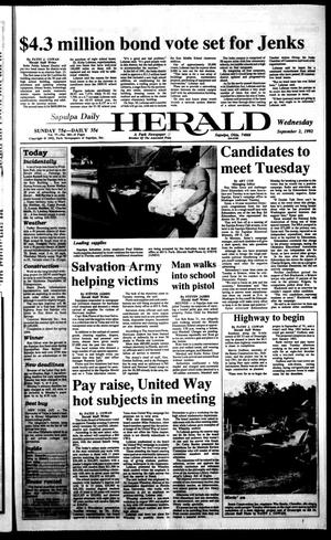Sapulpa Daily Herald (Sapulpa, Okla.), Vol. 78, No. 303, Ed. 1 Wednesday, September 2, 1992