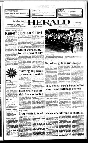 Sapulpa Daily Herald (Sapulpa, Okla.), Vol. 76, No. 300, Ed. 1 Thursday, August 30, 1990