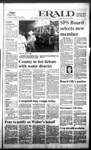 Sapulpa Daily Herald (Sapulpa, Okla.), Vol. 79, No. 301, Ed. 1 Tuesday, August 31, 1993